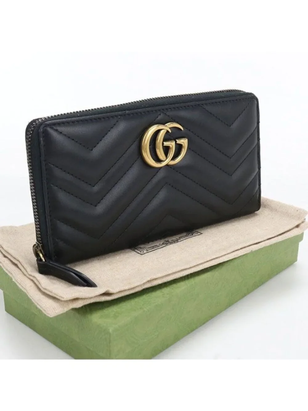 Gucci GG Marmont Wallet Zip Around Leather